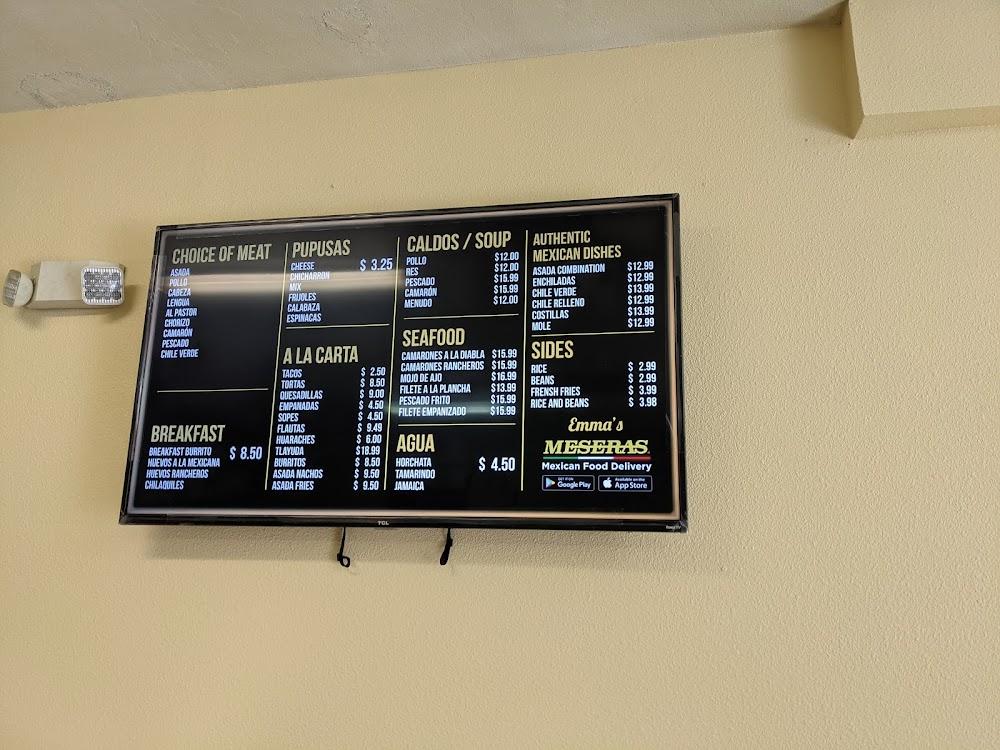 Emma's Taqueria Menu image 2